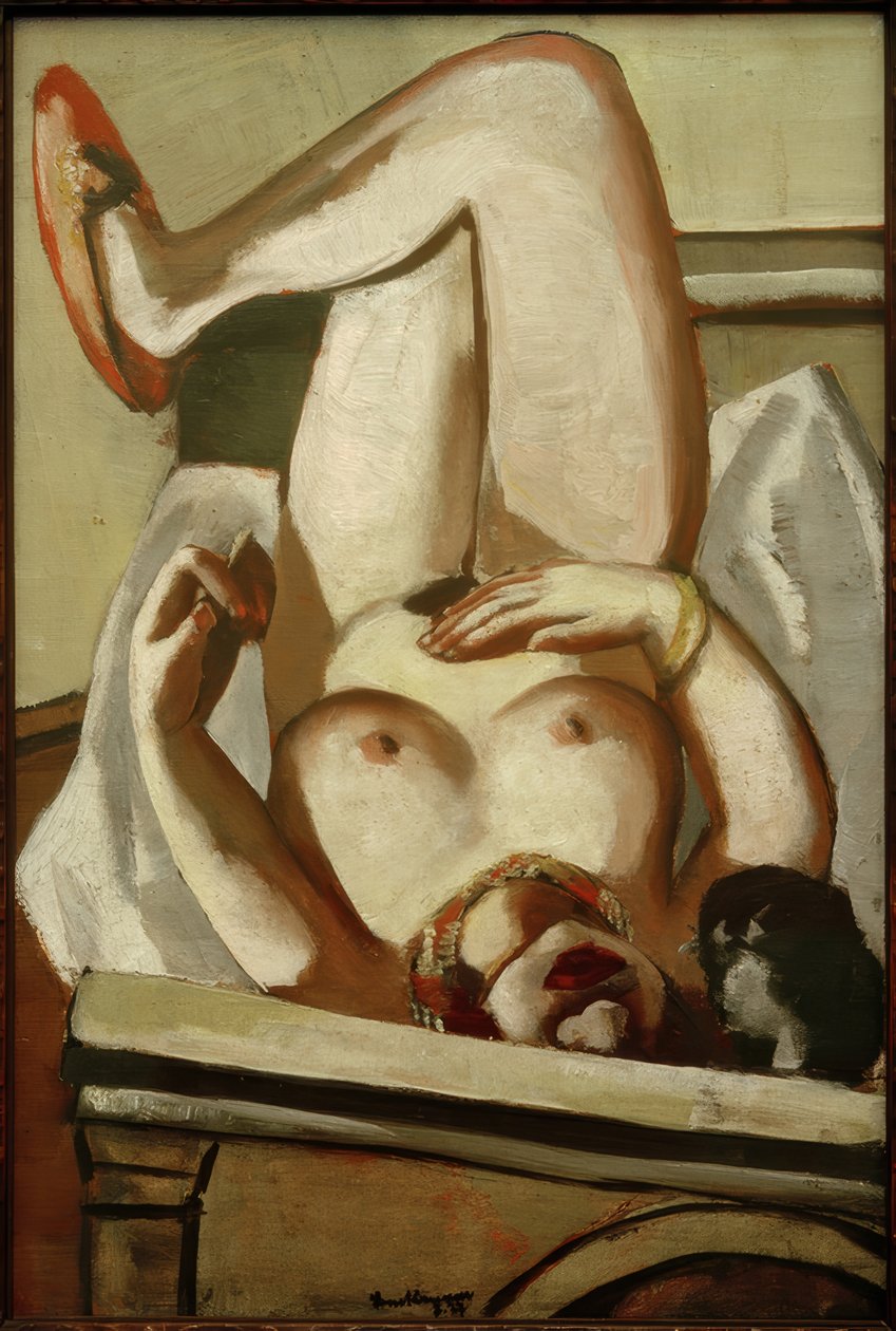 Akt kobiecy z psem autorstwa Max Beckmann