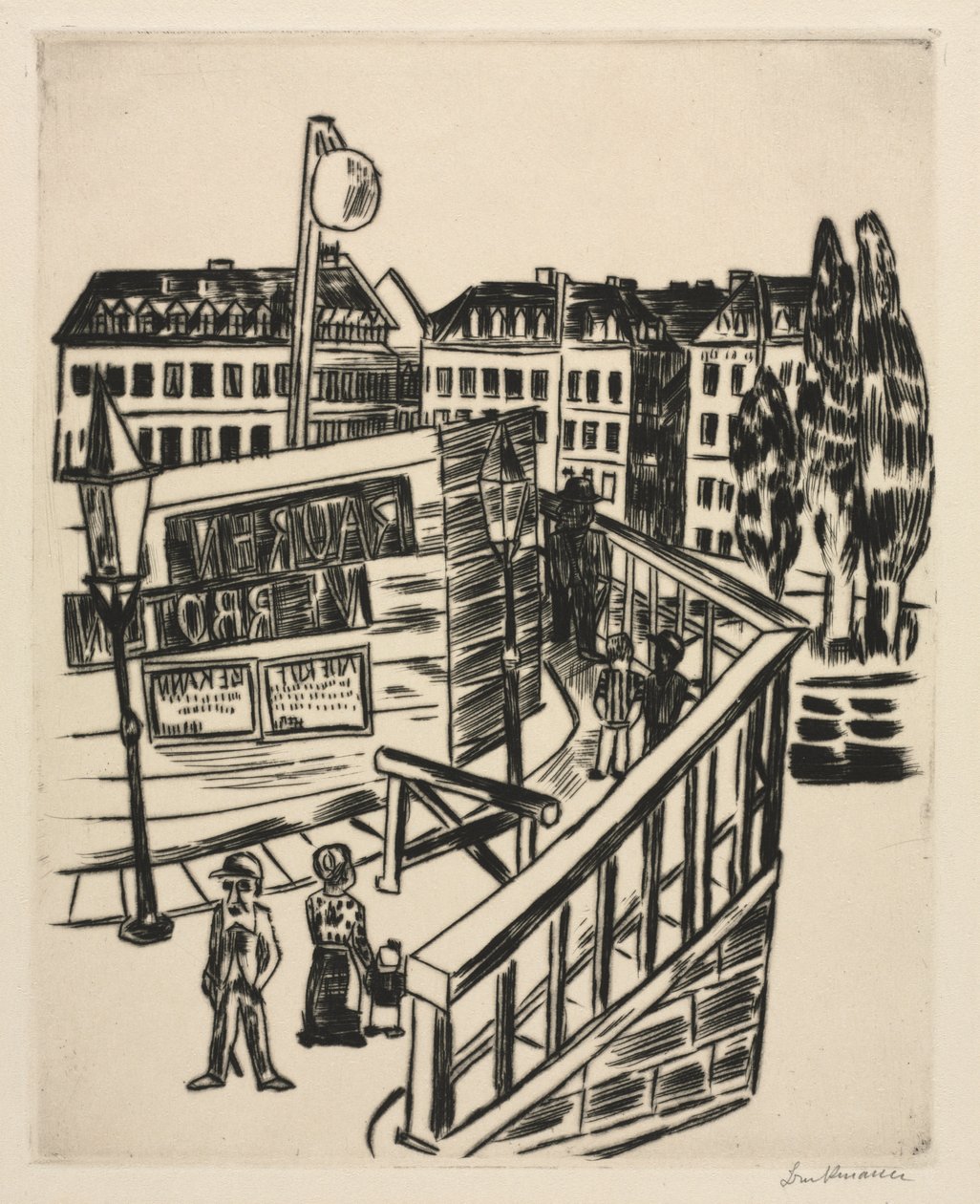 Drewniany most autorstwa Max Beckmann