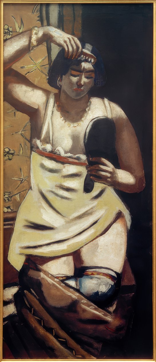 Cyganka, naga z lustrem autorstwa Max Beckmann