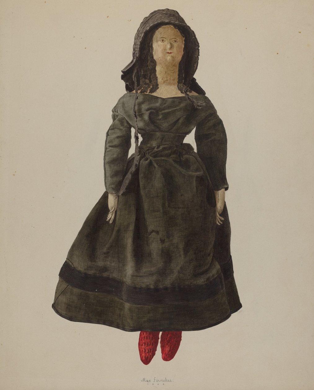 Lalka kwakier, 1938. autorstwa Max Fernekes