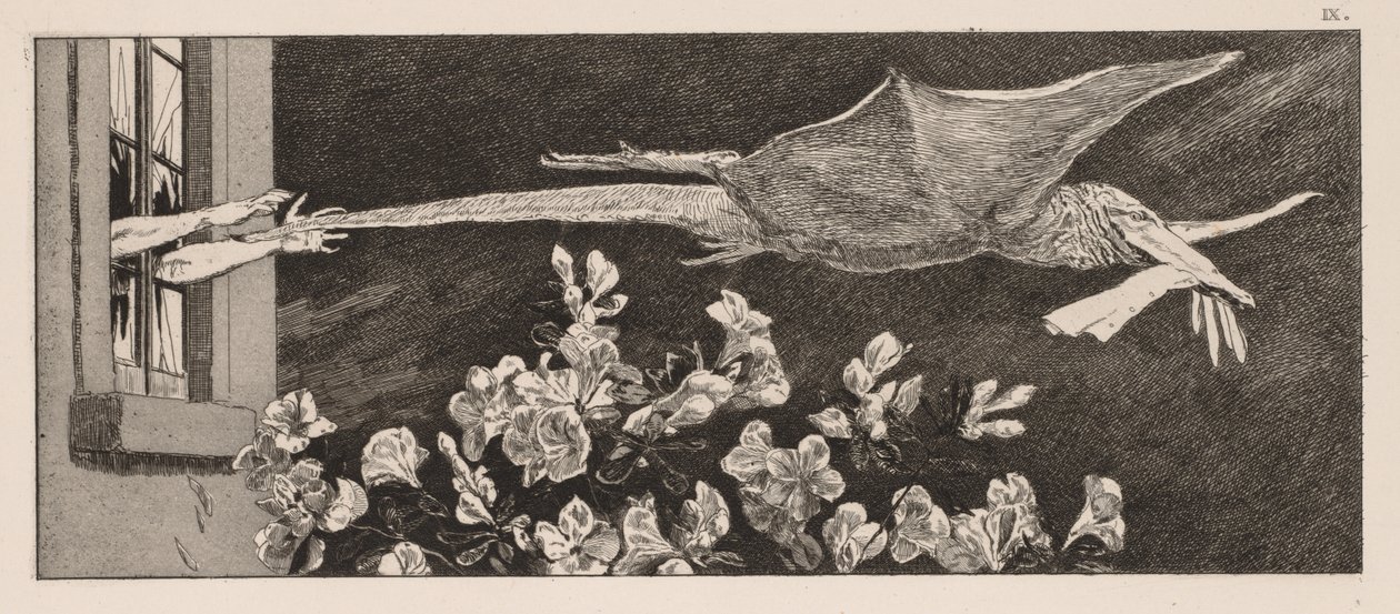 Rękawica: porwanie, 1880. autorstwa Max Klinger