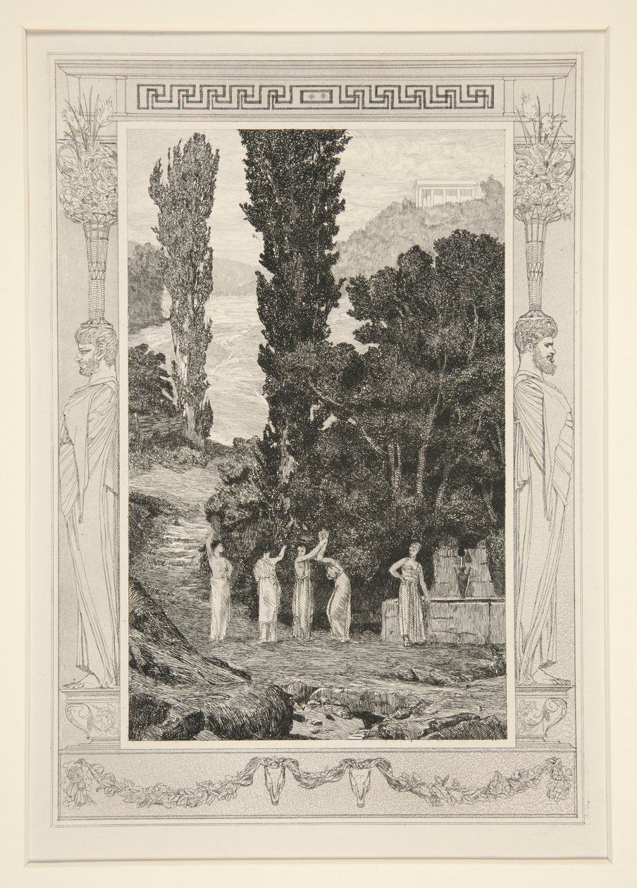 Postacie klasyczne (Psyche Wandering) autorstwa Max Klinger