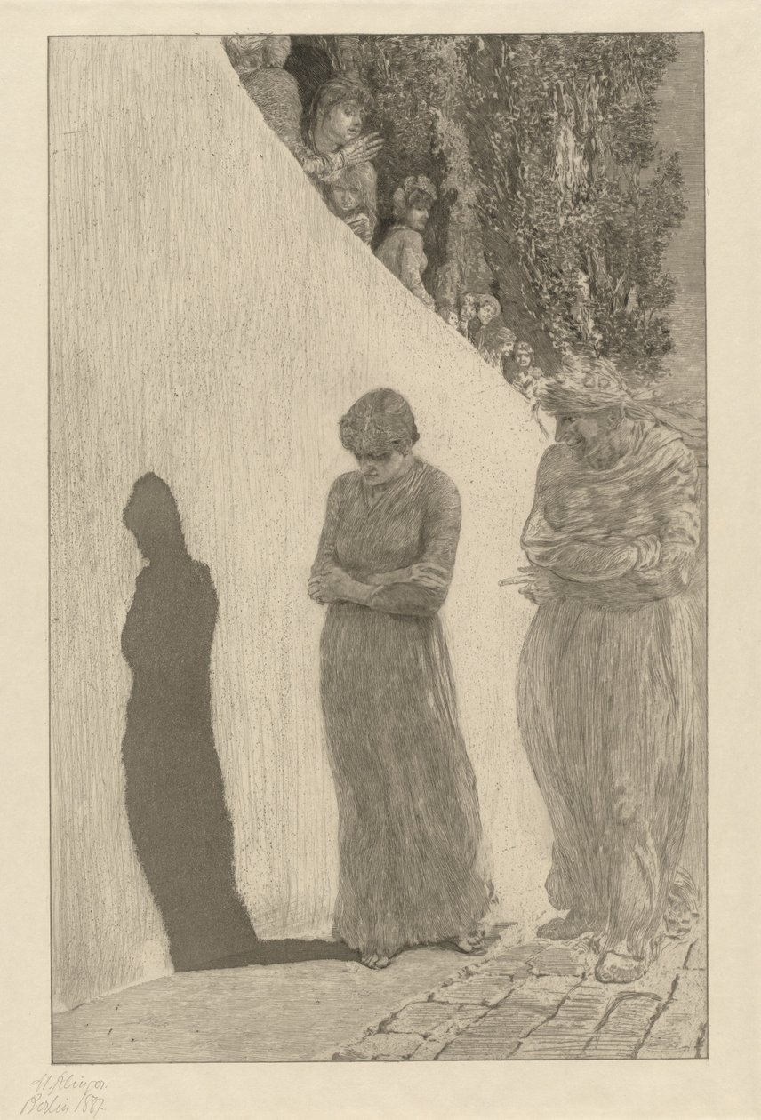 Hańba Schande: pl. 9, 1878. autorstwa Max Klinger