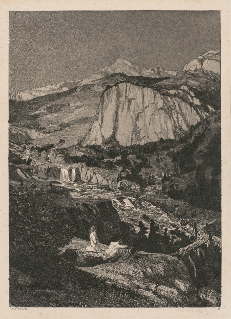 Intermezzo: Księżycowa noc Opus IV, 5, 1881. autorstwa Max Klinger