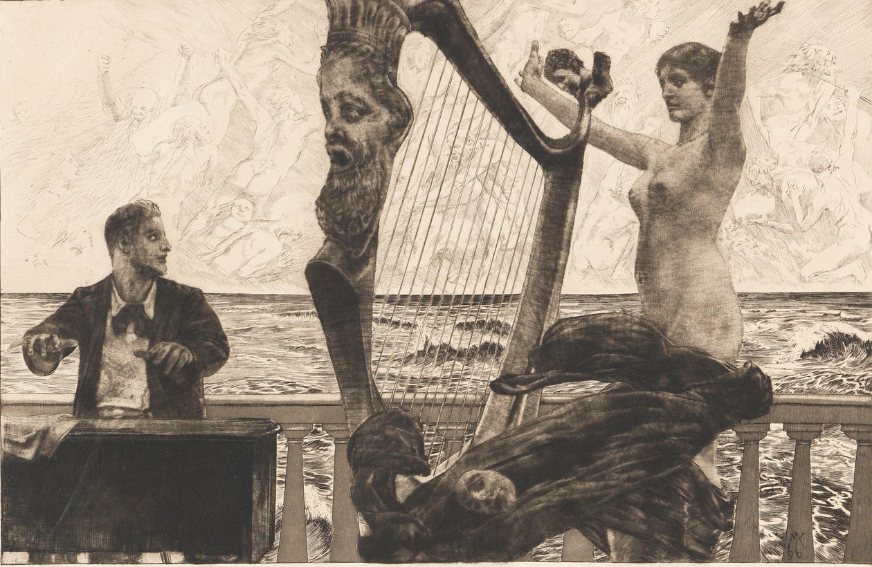 Opus XII, Fantazja Brahmsa, 1894. autorstwa Max Klinger
