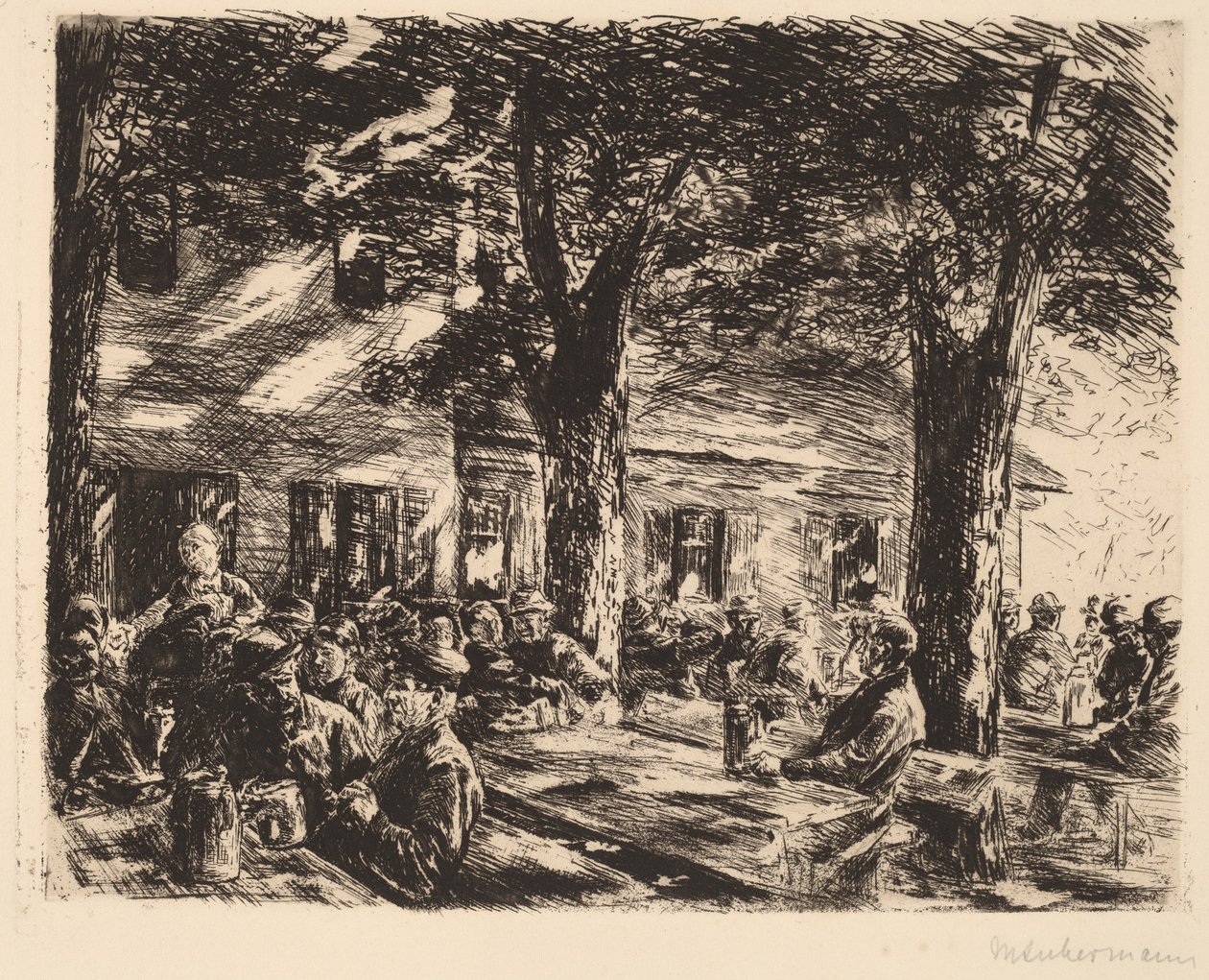 Ogród Tawerny w Rosenheim, 1895. autorstwa Max Liebermann