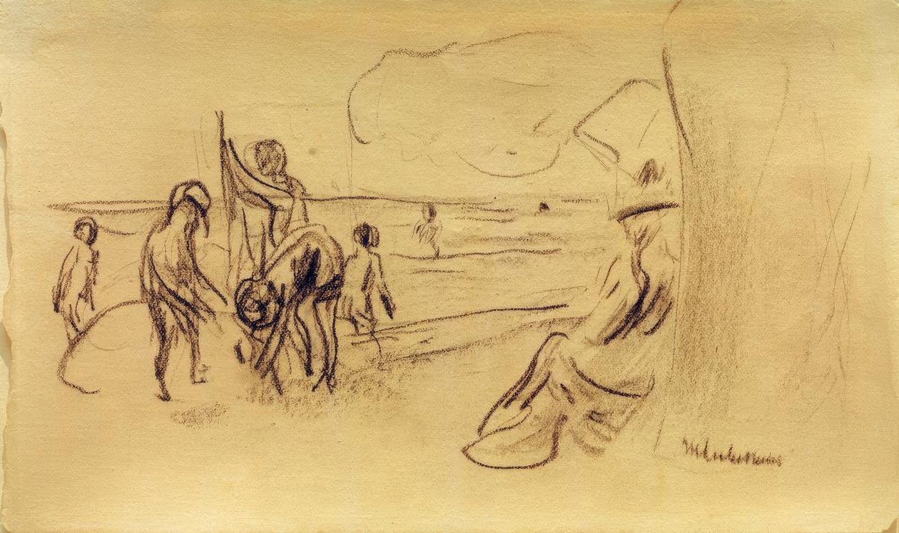 Kąpiący się chłopiec autorstwa Max Liebermann