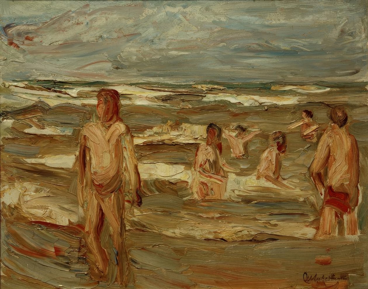 Kąpiący się chłopiec autorstwa Max Liebermann