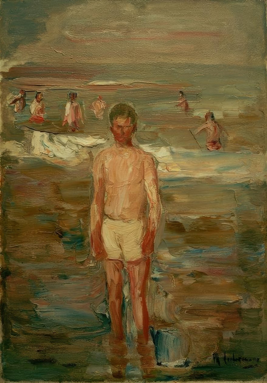 Kąpiący się chłopiec autorstwa Max Liebermann
