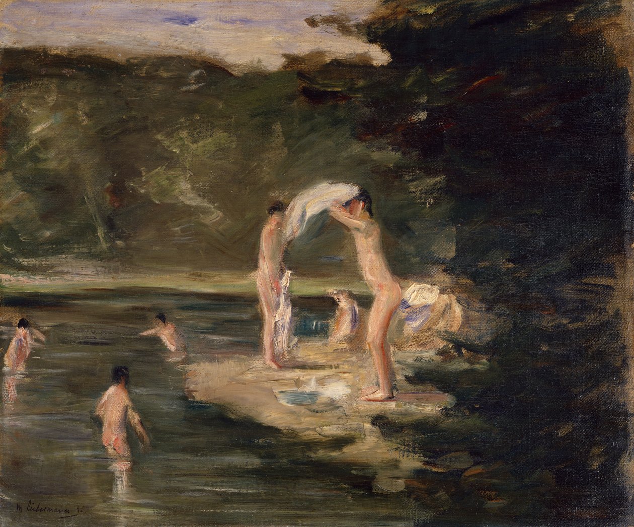 Kąpiący się chłopcy autorstwa Max Liebermann