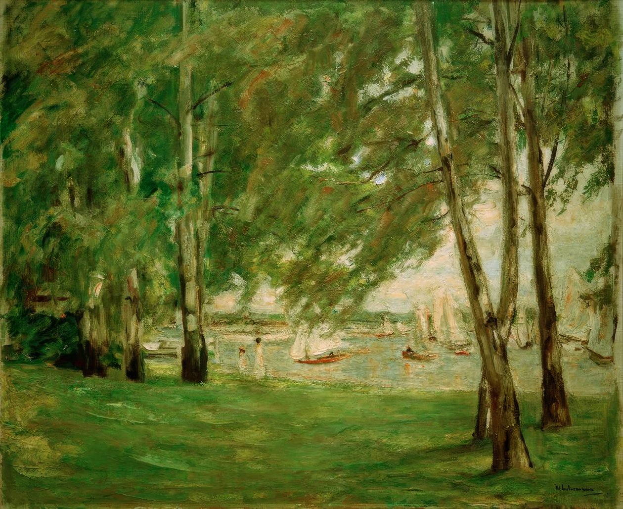 Brzozy na wschodnim brzegu Wannsee autorstwa Max Liebermann
