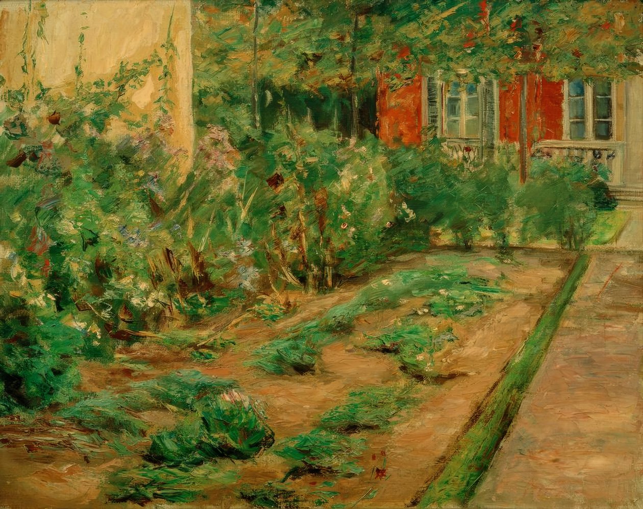 Krzewy kwiatów w ogrodzie szopy na północnym wschodzie autorstwa Max Liebermann
