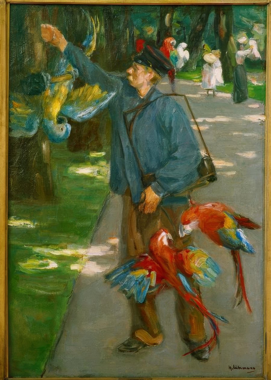 Człowiek-papuga autorstwa Max Liebermann