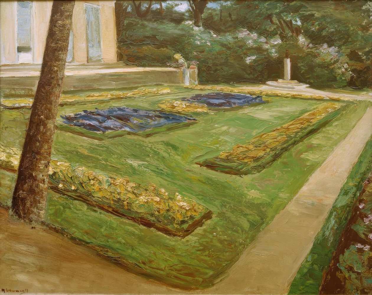 Taras kwiatowy w ogrodzie Wannsee na północnym zachodzie autorstwa Max Liebermann