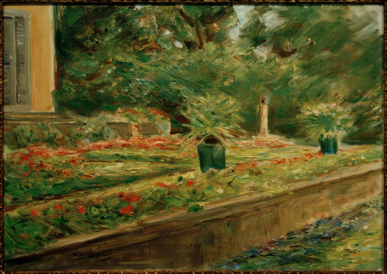 Taras kwiatowy w ogrodzie Wannsee na północnym zachodzie autorstwa Max Liebermann