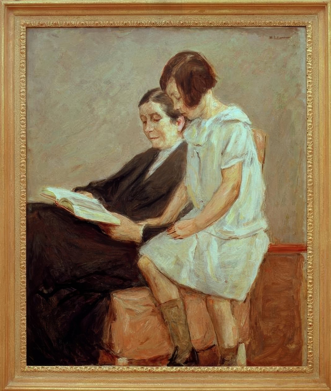 Żona i wnuczka artysty autorstwa Max Liebermann