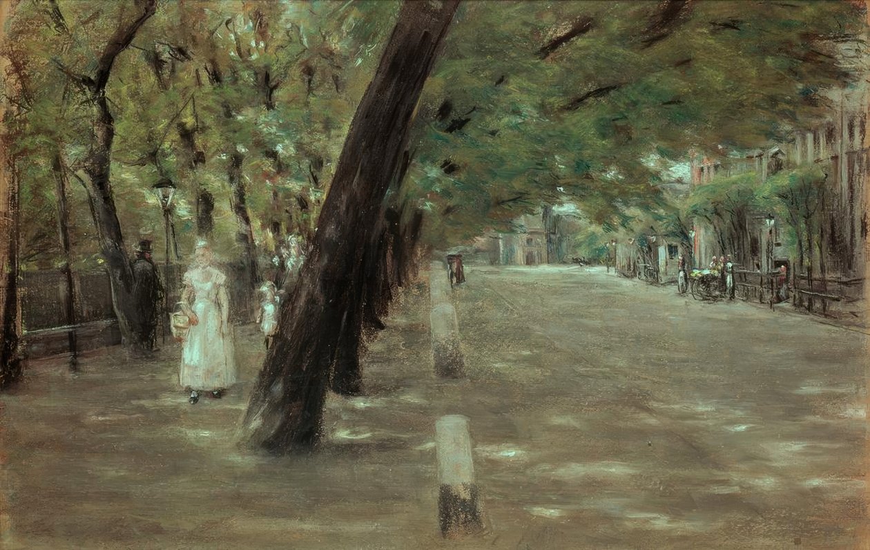 Kirchenallee w St. Georg, Hamburg autorstwa Max Liebermann