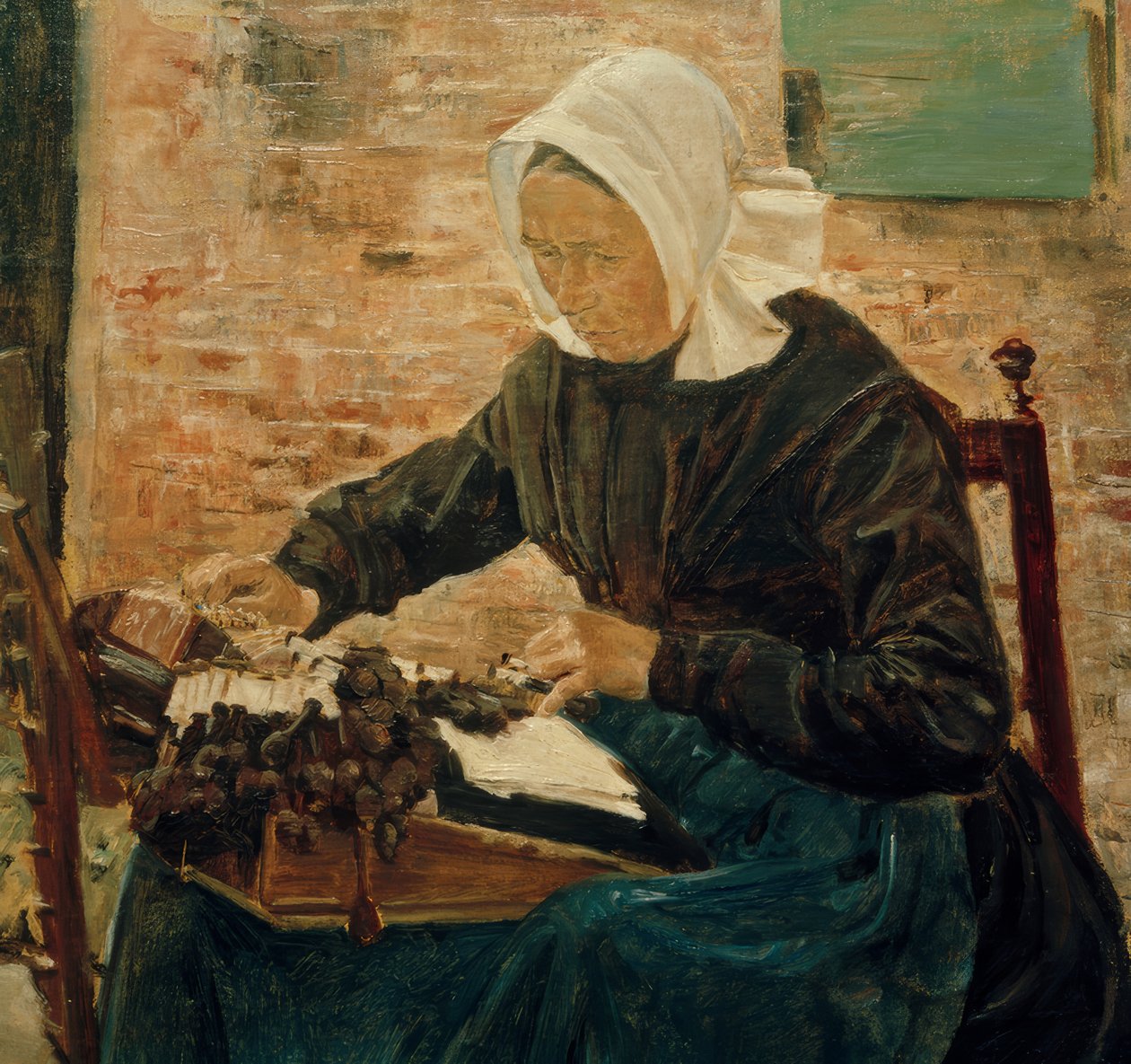 Holenderska koronkarka autorstwa Max Liebermann