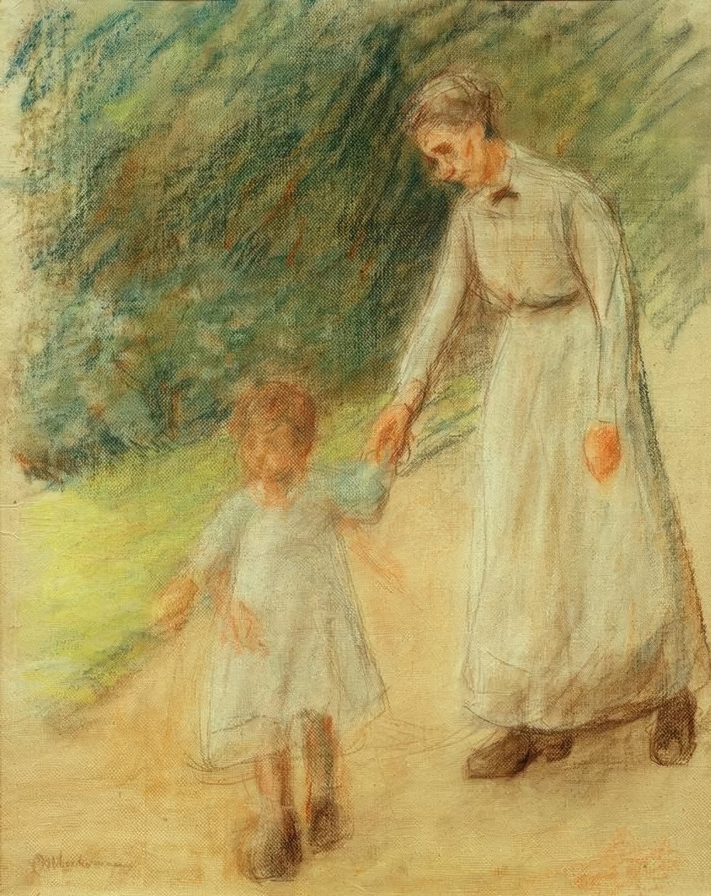 Wnuczka z nianią autorstwa Max Liebermann
