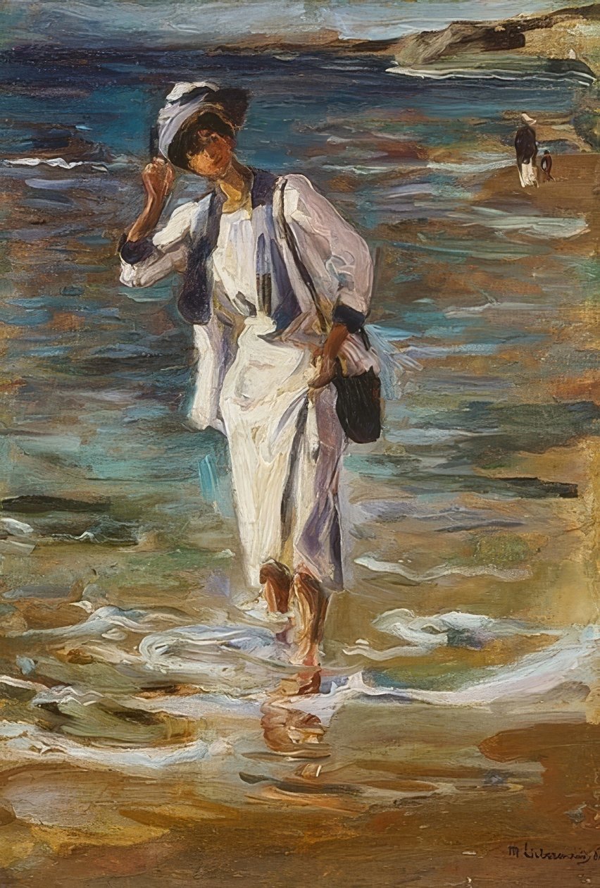 Kobieta na plaży. 1908 autorstwa Max Liebermann