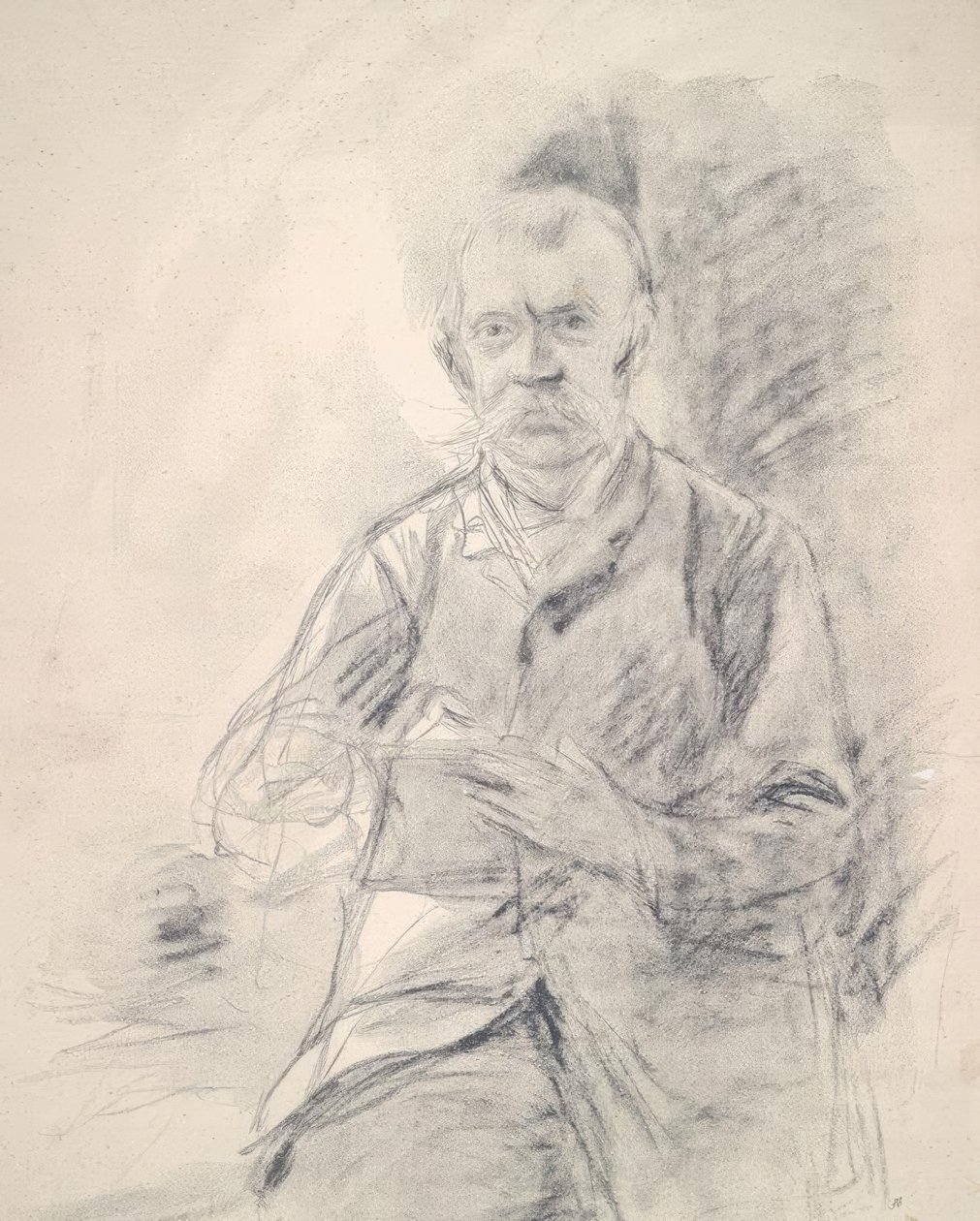 Fritz von Uhde / Litho. v. Drogi człowieku autorstwa Max Liebermann