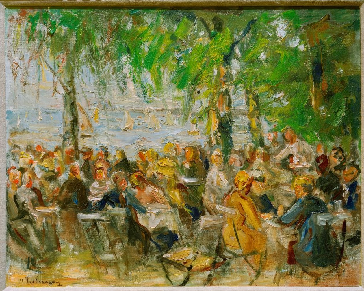 Restauracja ogrodowa na Havel autorstwa Max Liebermann