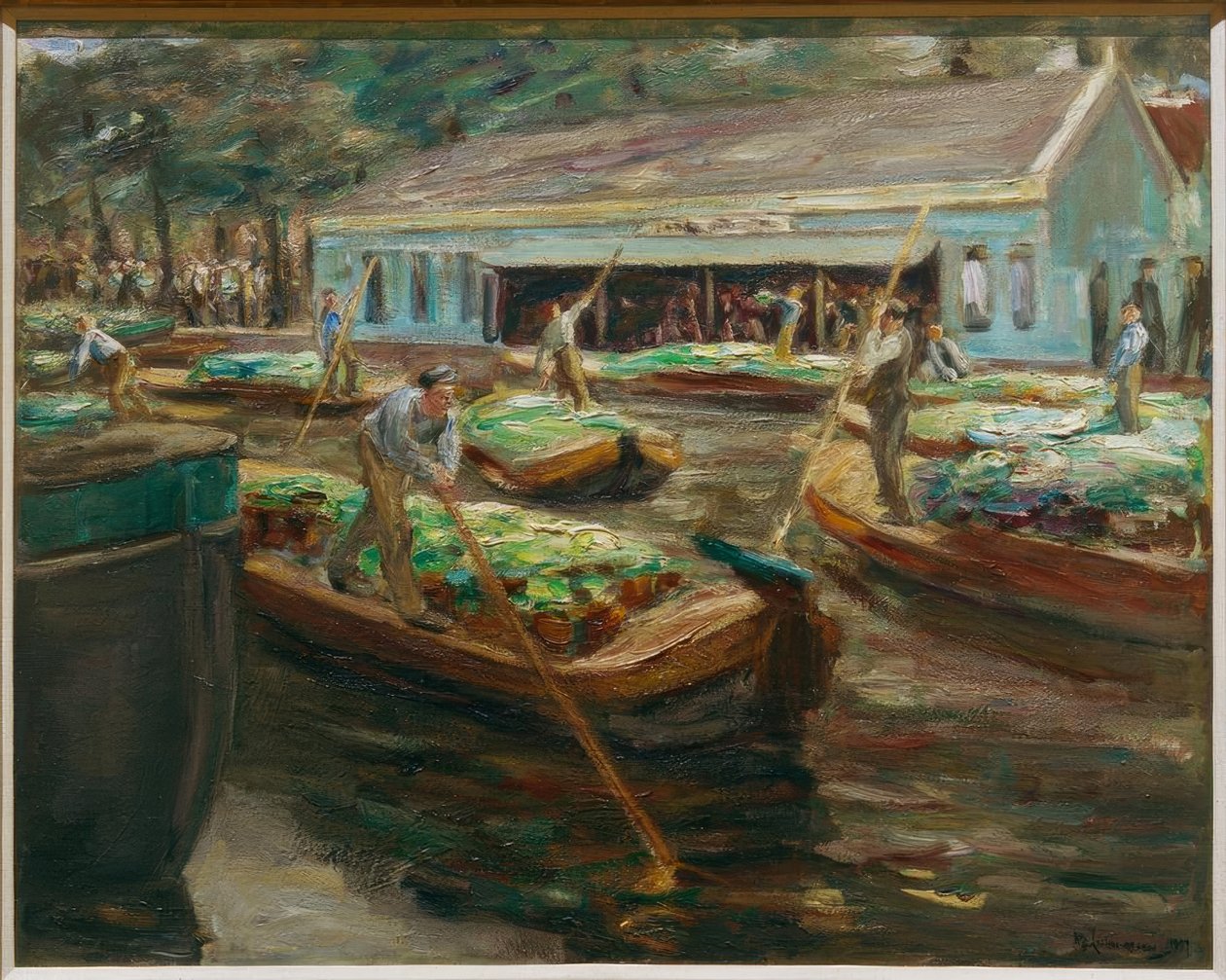 Targ warzywny w Delft autorstwa Max Liebermann