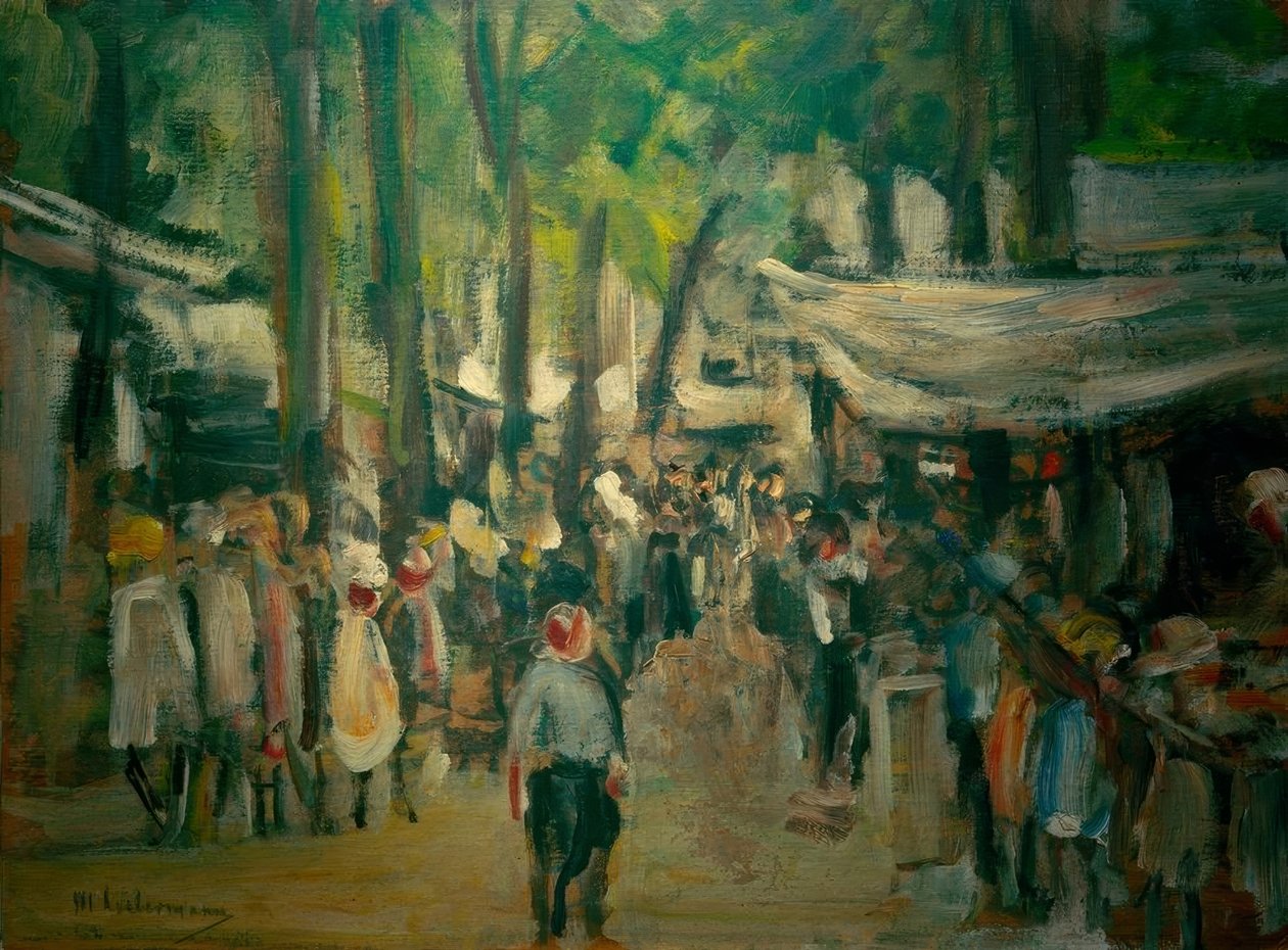 Jahrmarkt w Noordwijk – Studium autorstwa Max Liebermann