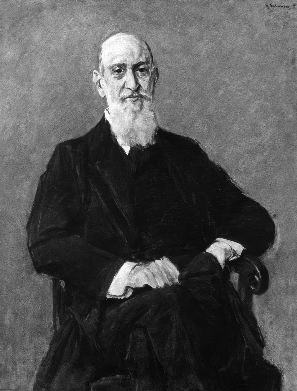 James Israel, portret, M.Liebermann autorstwa Max Liebermann