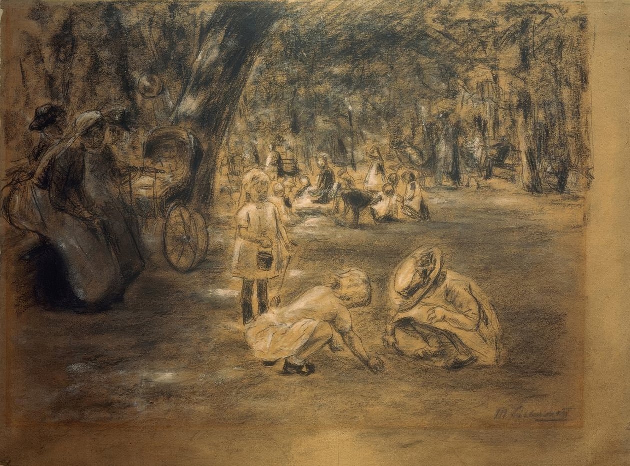 Plac zabaw dla dzieci w zoo autorstwa Max Liebermann