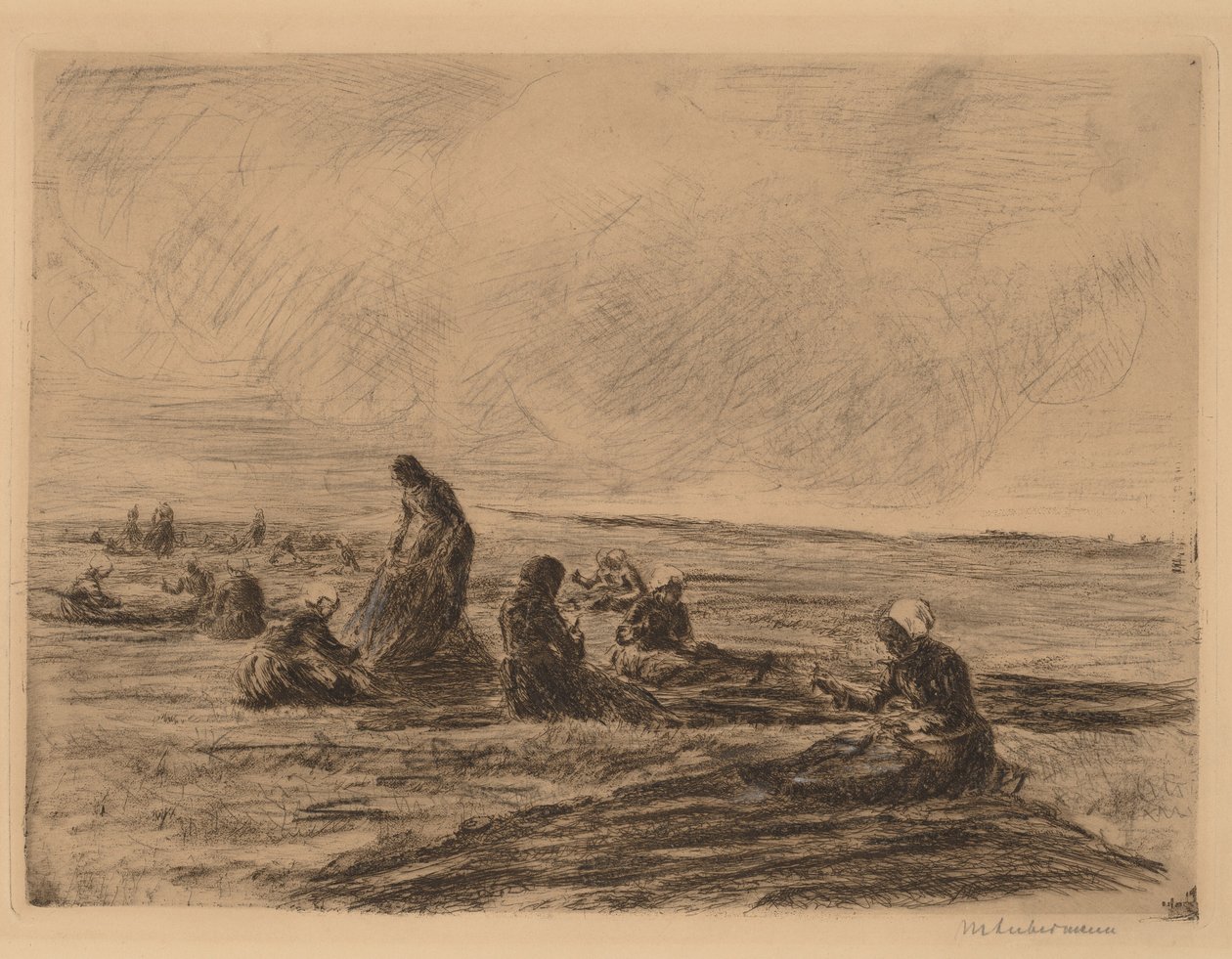Naprawianie sieci, 1894. autorstwa Max Liebermann