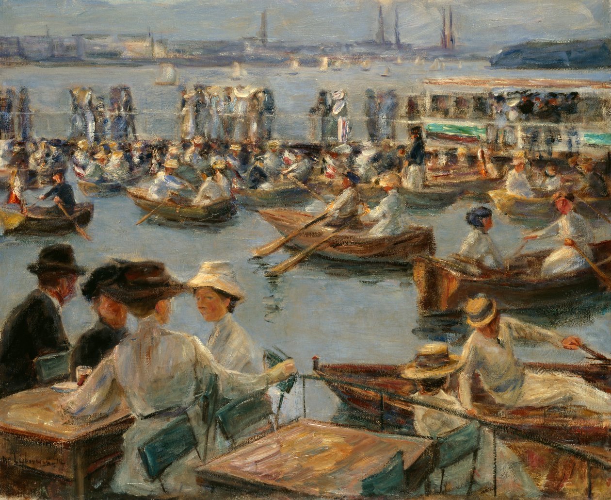 Nad Alster w Hamburgu, 1910 autorstwa Max Liebermann