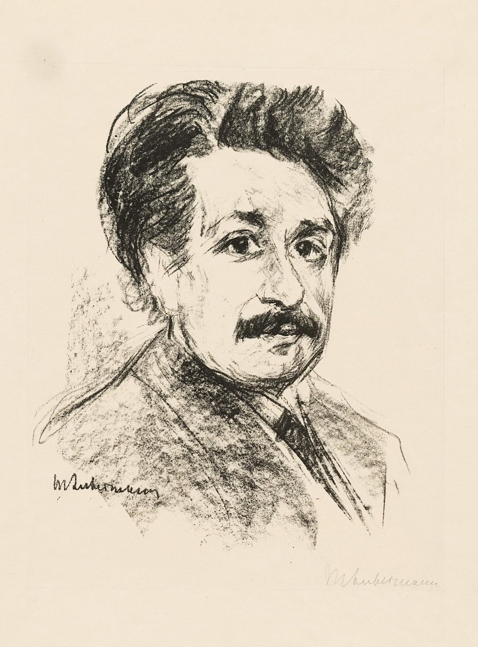 Portret Alberta Einsteina autorstwa Max Liebermann
