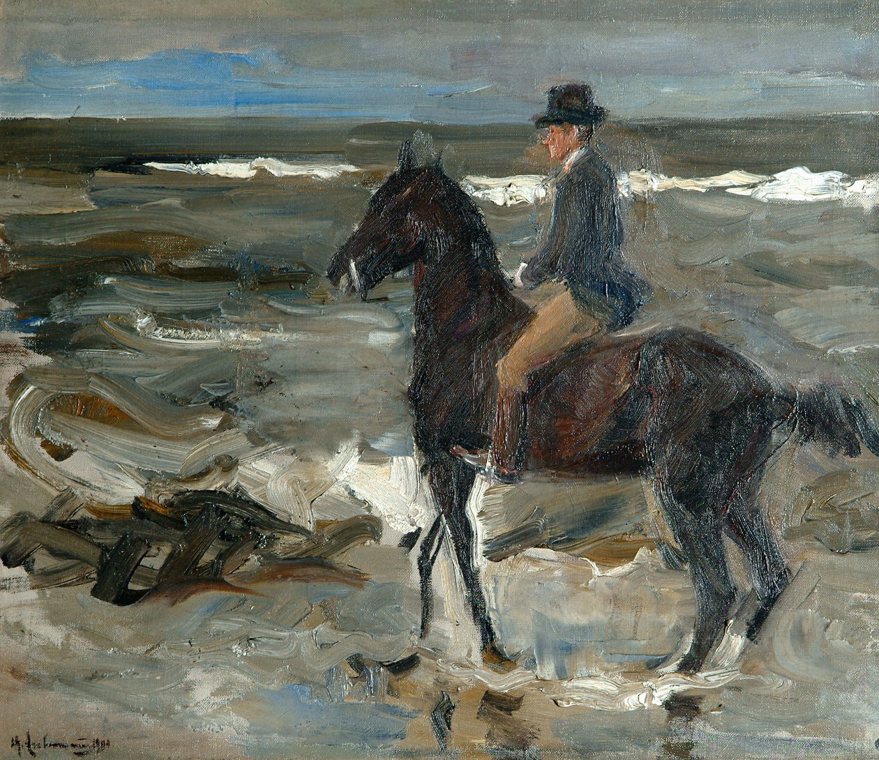 Jeździec na plaży autorstwa Max Liebermann