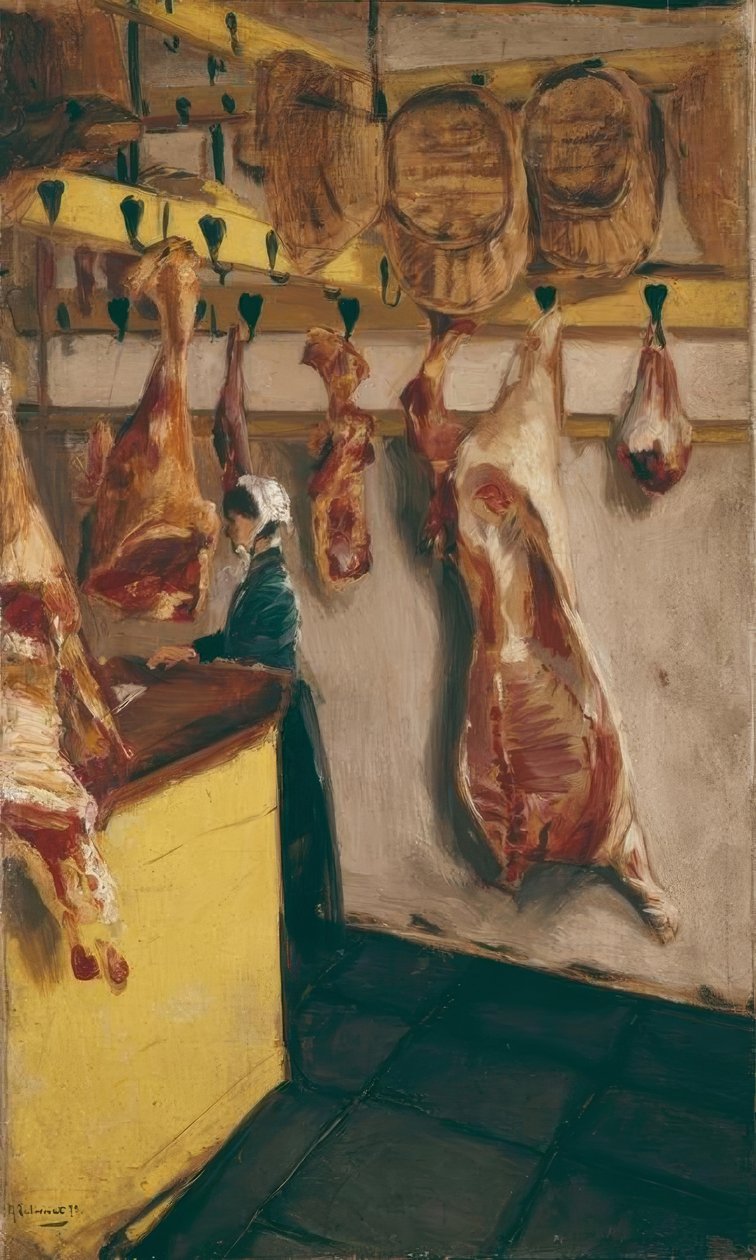 Schlächterladen w Dordrecht autorstwa Max Liebermann