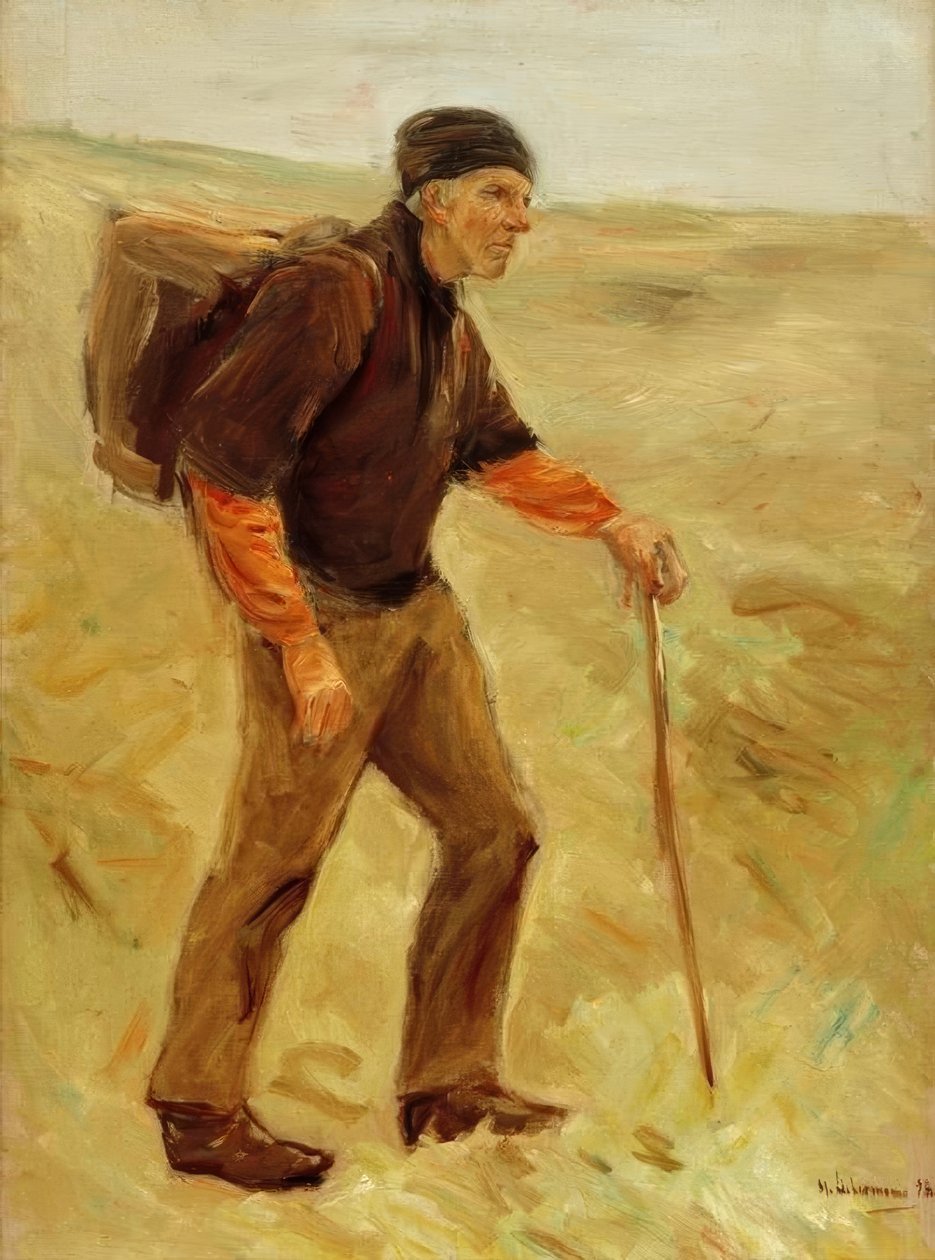 Kroczący chłop - (badanie, pełna postać) autorstwa Max Liebermann