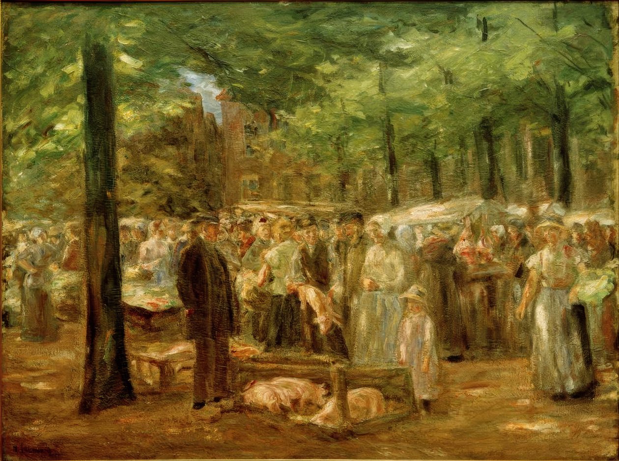 Targ świń w Haarlemie autorstwa Max Liebermann