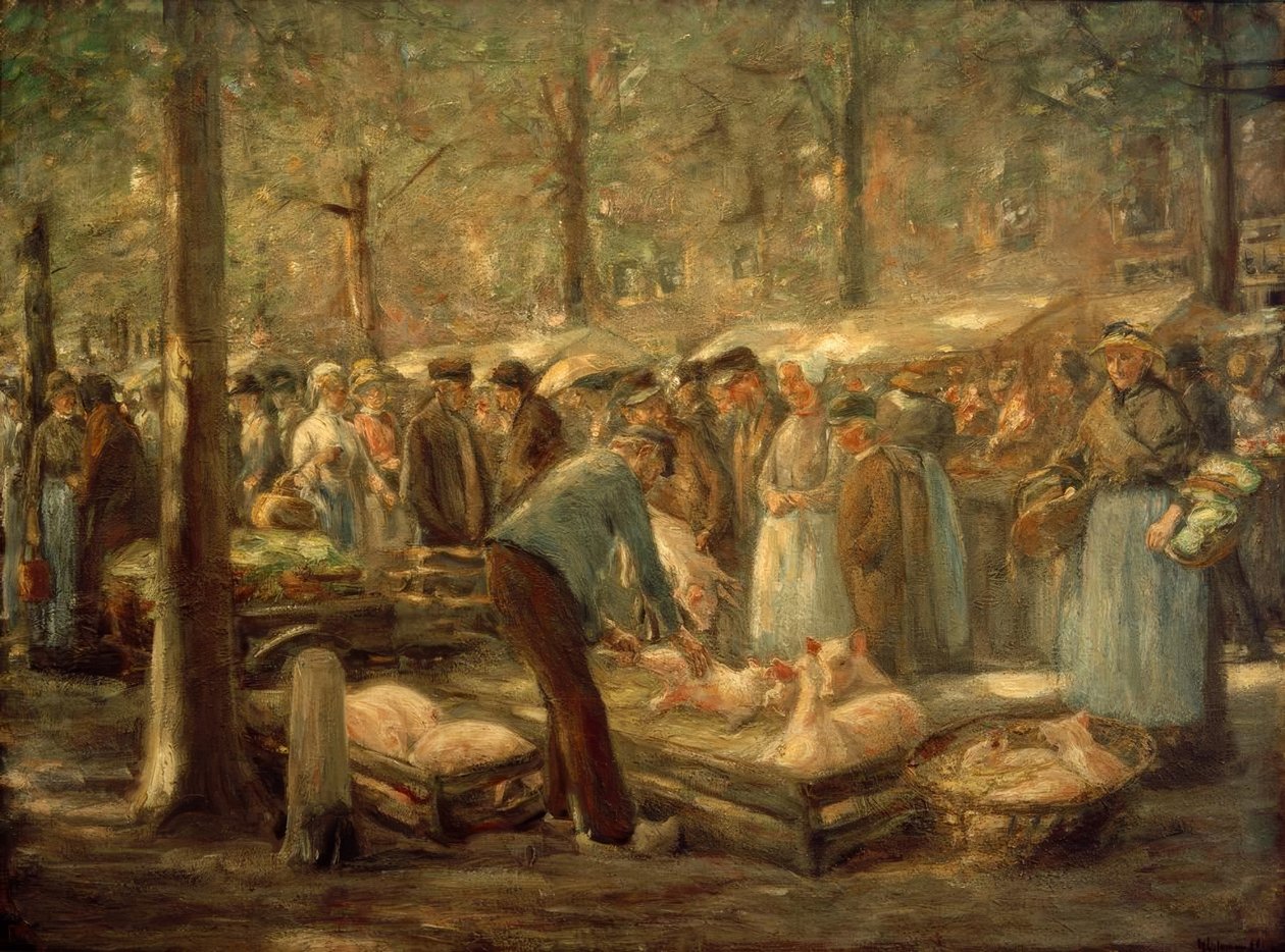 Targ świń w Haarlemie autorstwa Max Liebermann