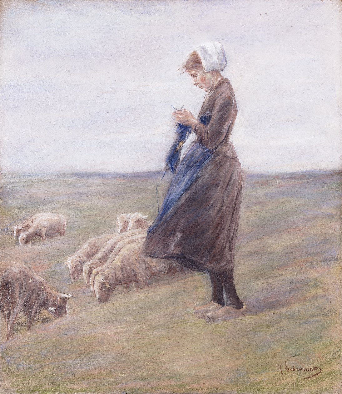 Pasterka; Schafhirtin, 1887 autorstwa Max Liebermann