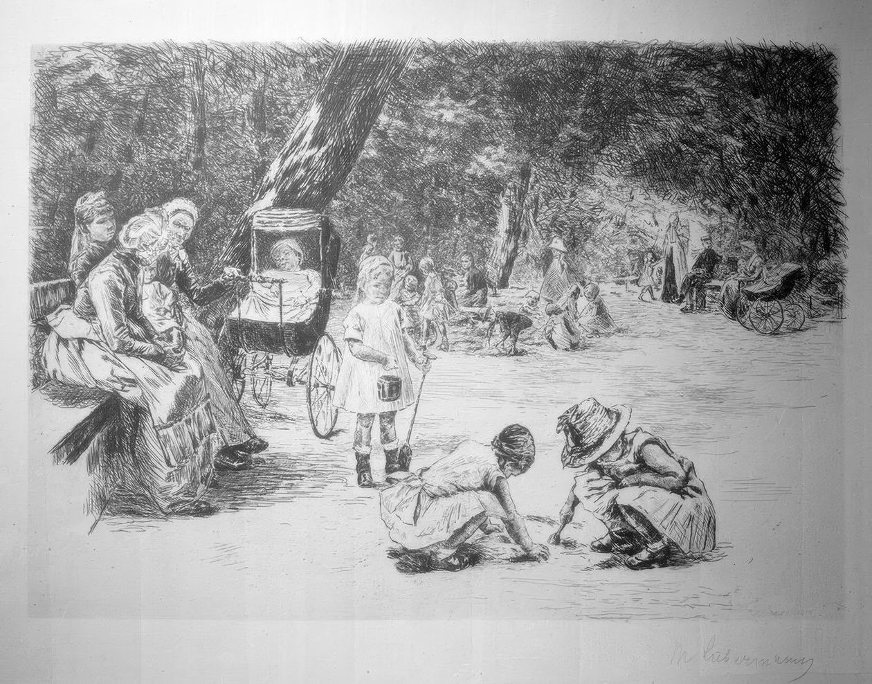 Bawiące się dzieci autorstwa Max Liebermann