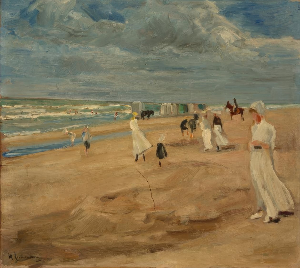 Plaża w Noordwijk autorstwa Max Liebermann