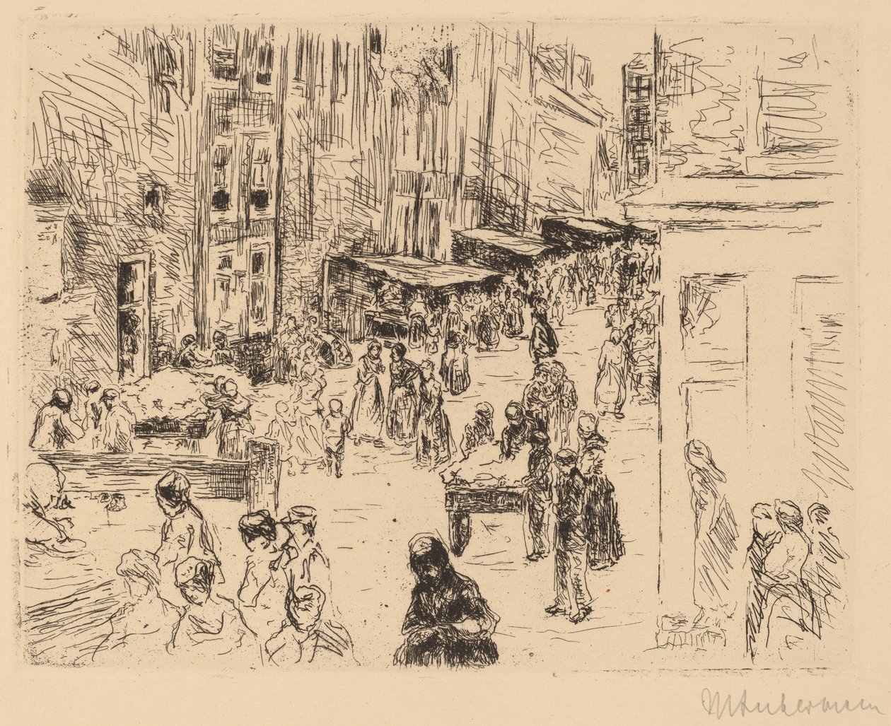 Dzielnica żydowska w Amsterdamie, 1906. autorstwa Max Liebermann