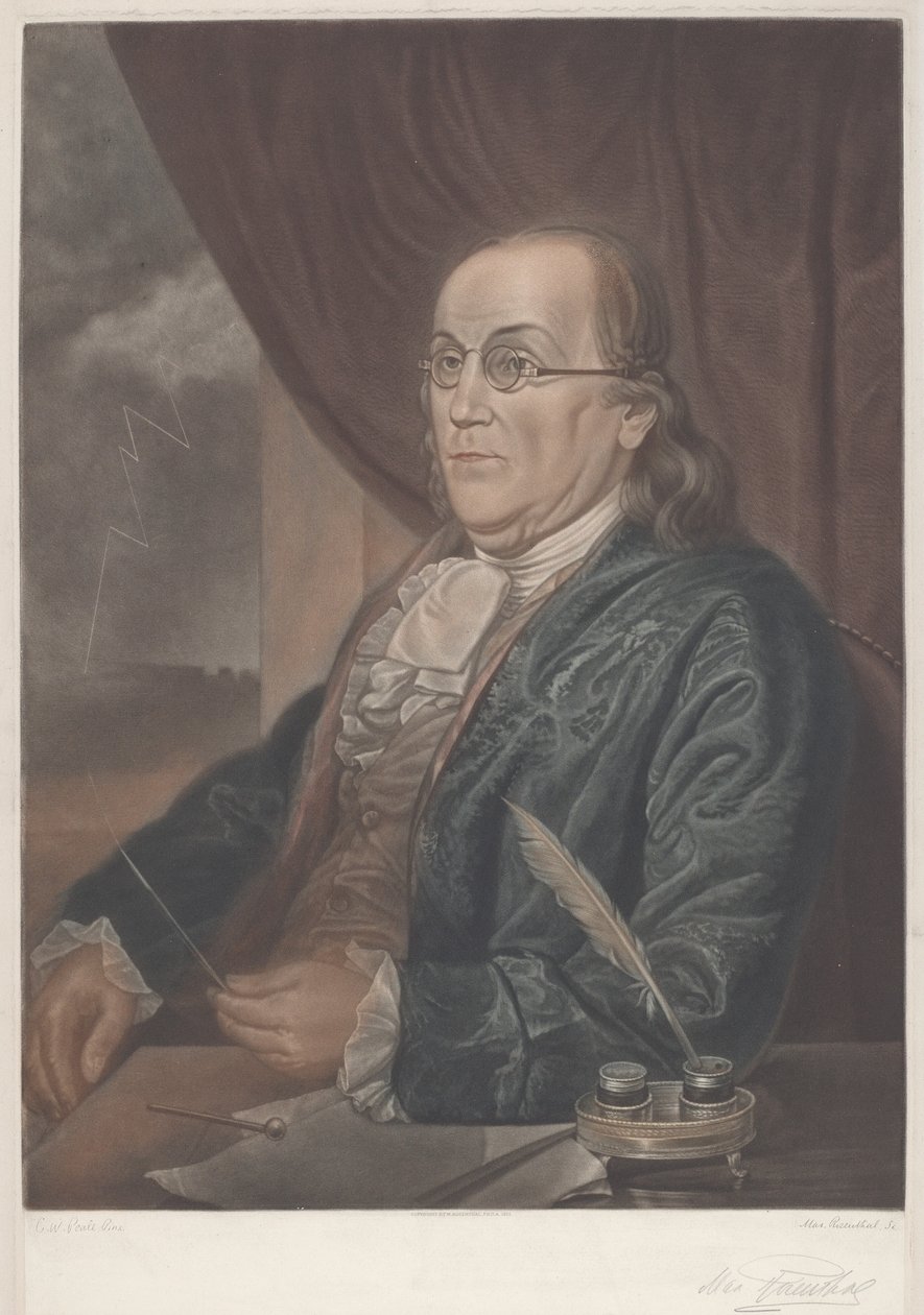 Benjamin Franklin autorstwa Max Rosenthal
