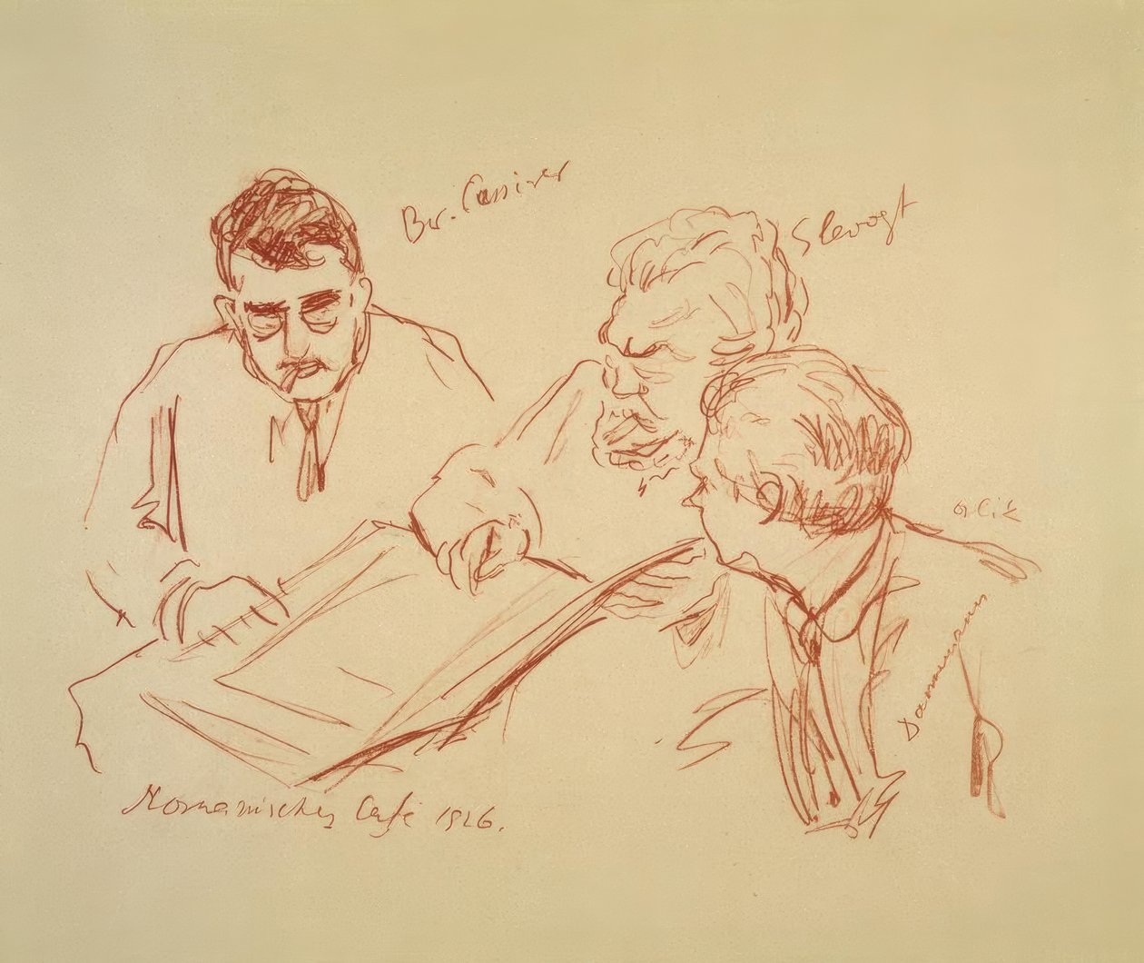 Kawiarnia romańska 1926 autorstwa Max Slevogt