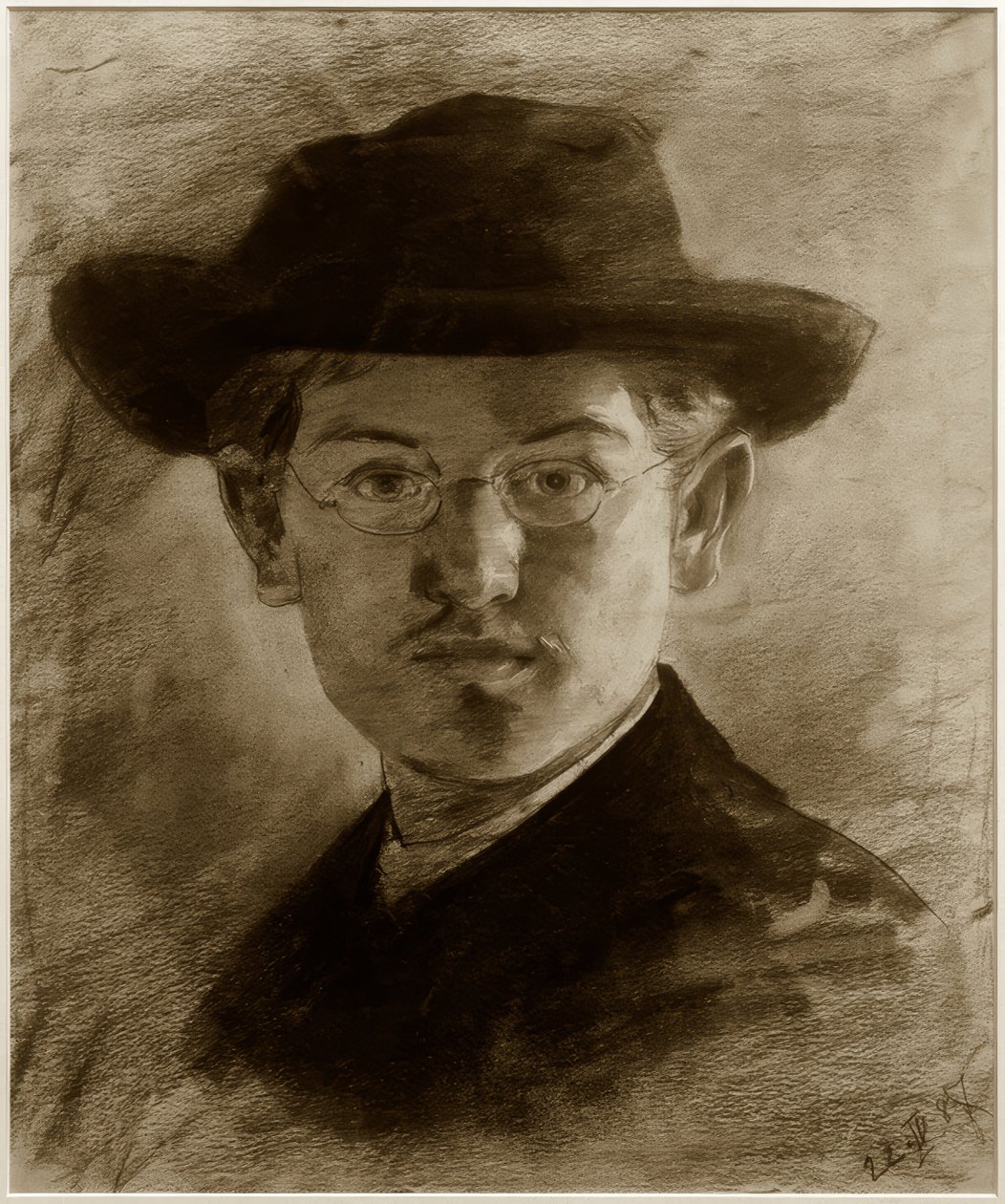 Autoportret w kapeluszu autorstwa Max Slevogt