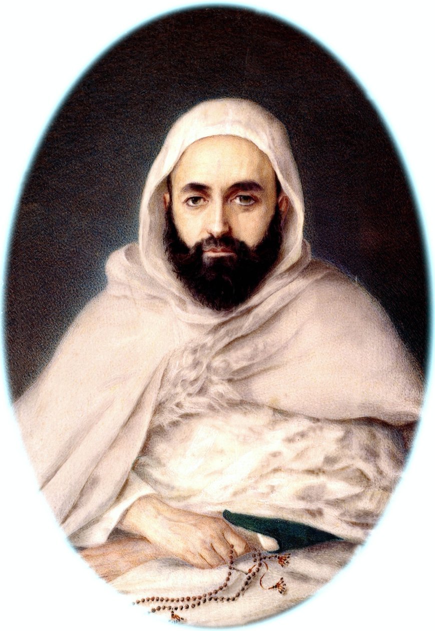 Portret emira Abd-el-Kadera, 1852 autorstwa Maxime David