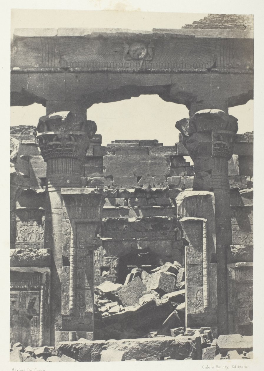 Kalabsze, Porte du Pronaos; nubia autorstwa Maxime Du Camp