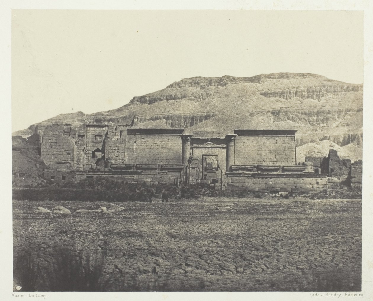 Medinet-Habou, Widok ogólny Riines, Teby autorstwa Maxime Du Camp
