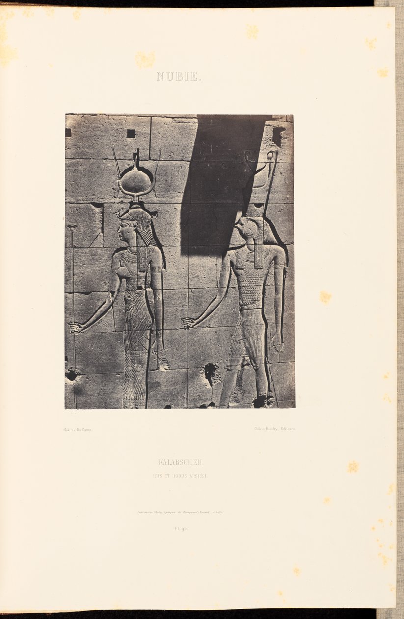Nubia. Kalabscheh. Izyda i Horus-Arsiési autorstwa Maxime Du Camp