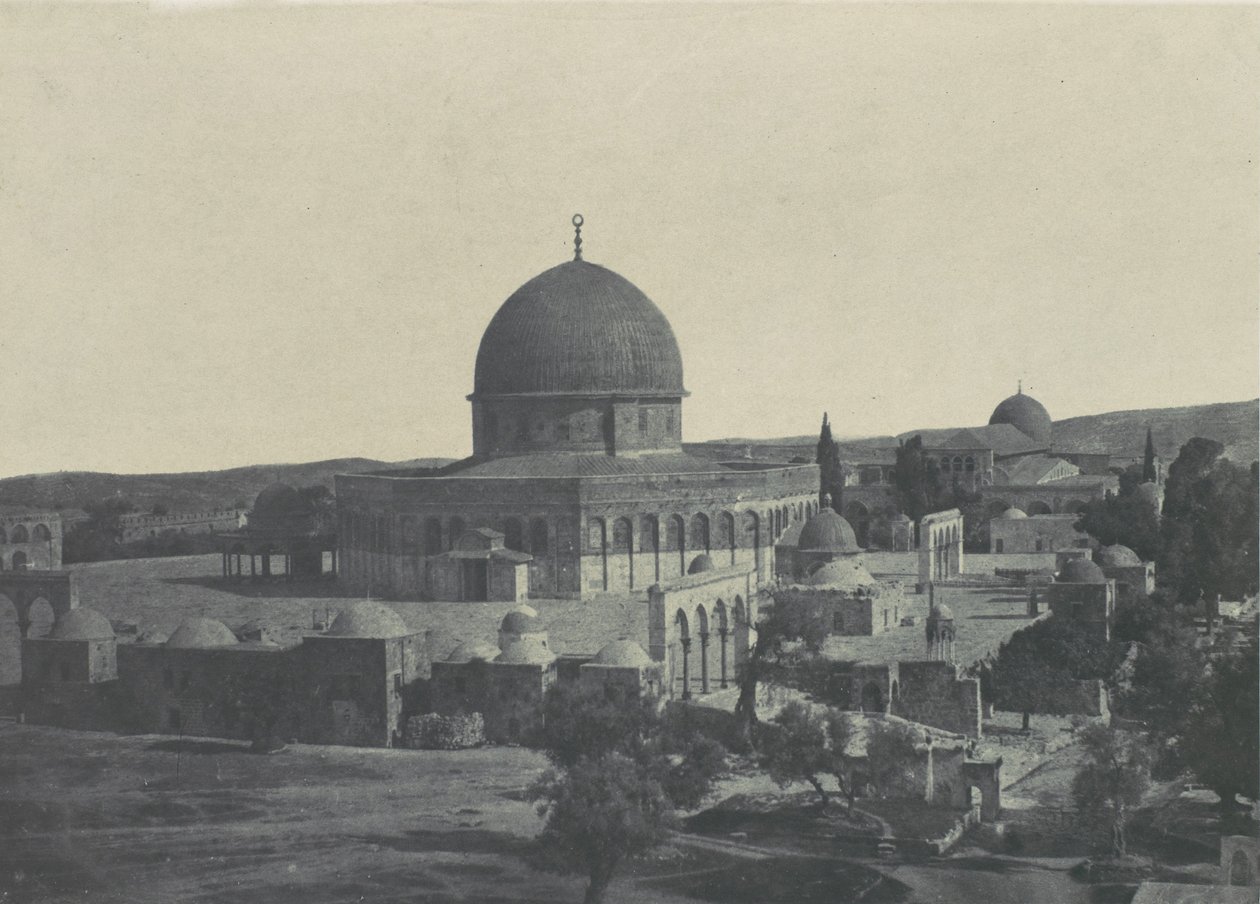 Palestyna. Jerozolima. Meczet Omara, 1850. autorstwa Maxime Du Camp